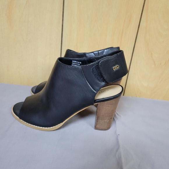 Cole Haan Leather Peep Toe Booties - Picture 5 of 9